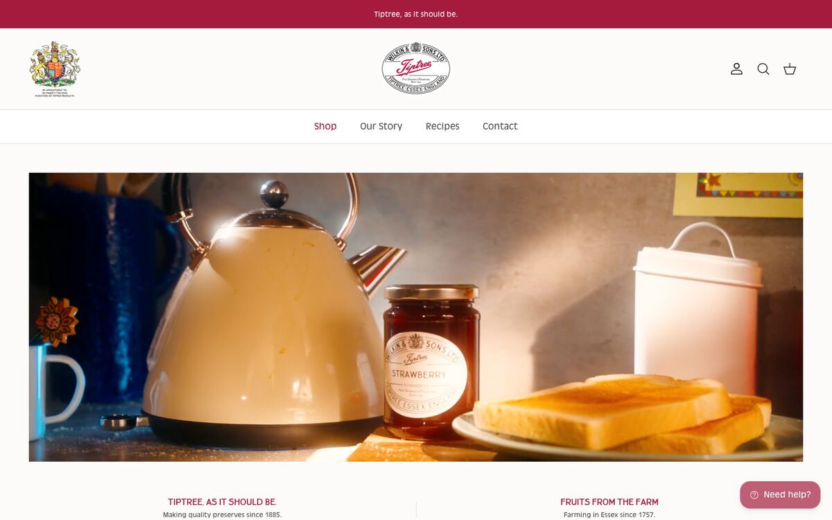Home page of Tiptree (Wilkin & Sons)
