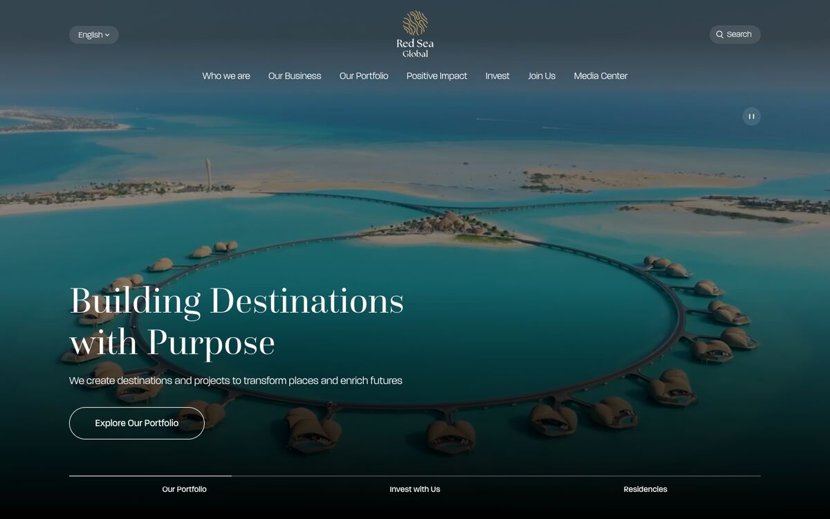 Home page of Red Sea Global